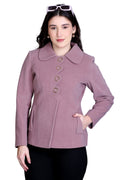 1051 Short Mauve Coat front view