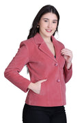 1052 Short Baby Pink Coat front view