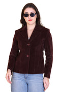 1052 Short Wine Coat front view