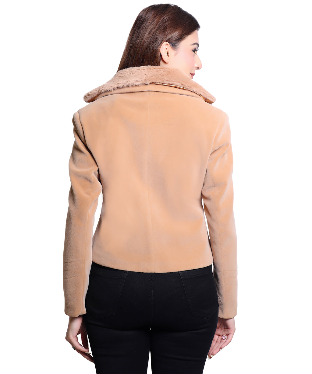 1053 Cropped Camel Coat image 5