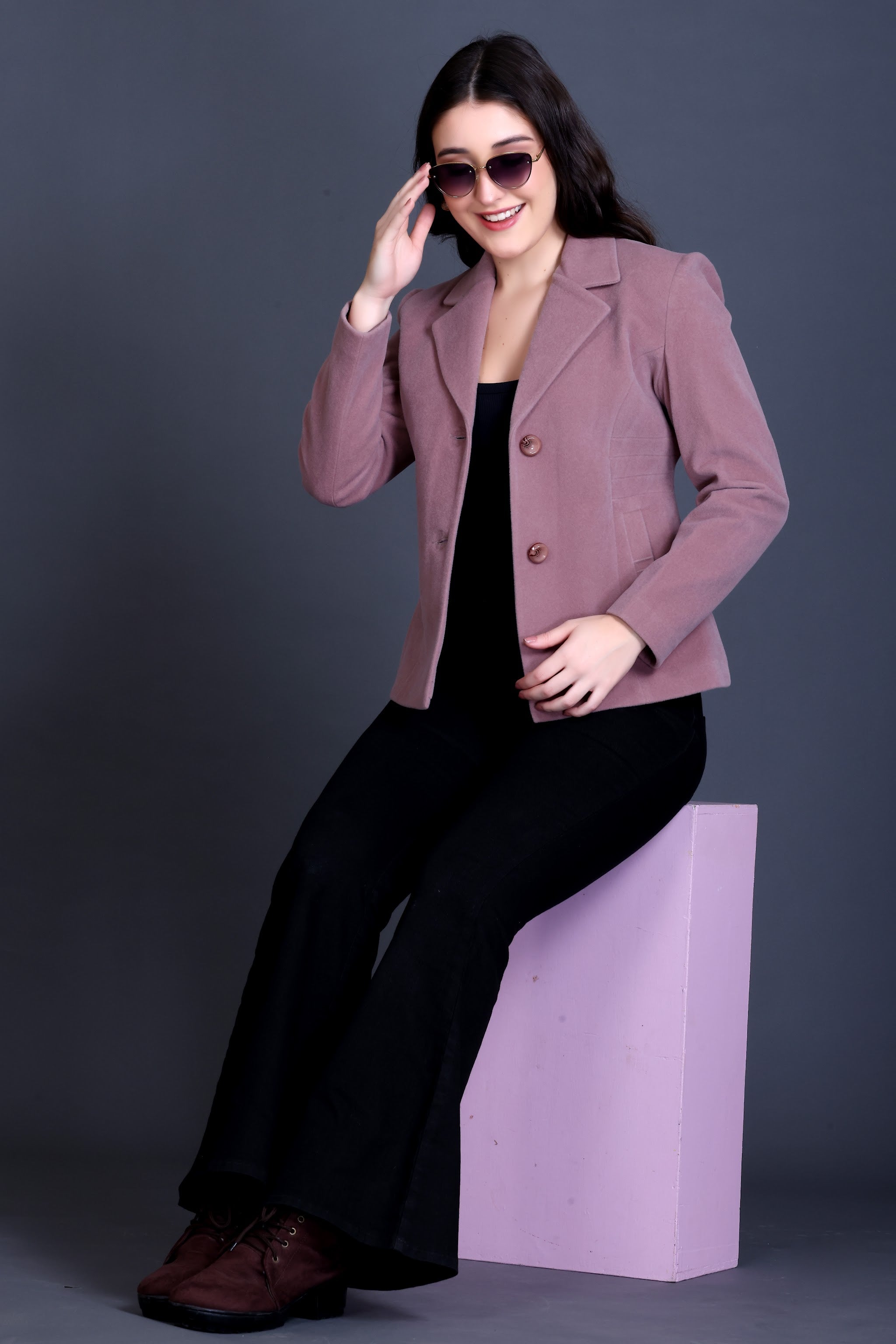 1054 Short Mauve Coat image 2