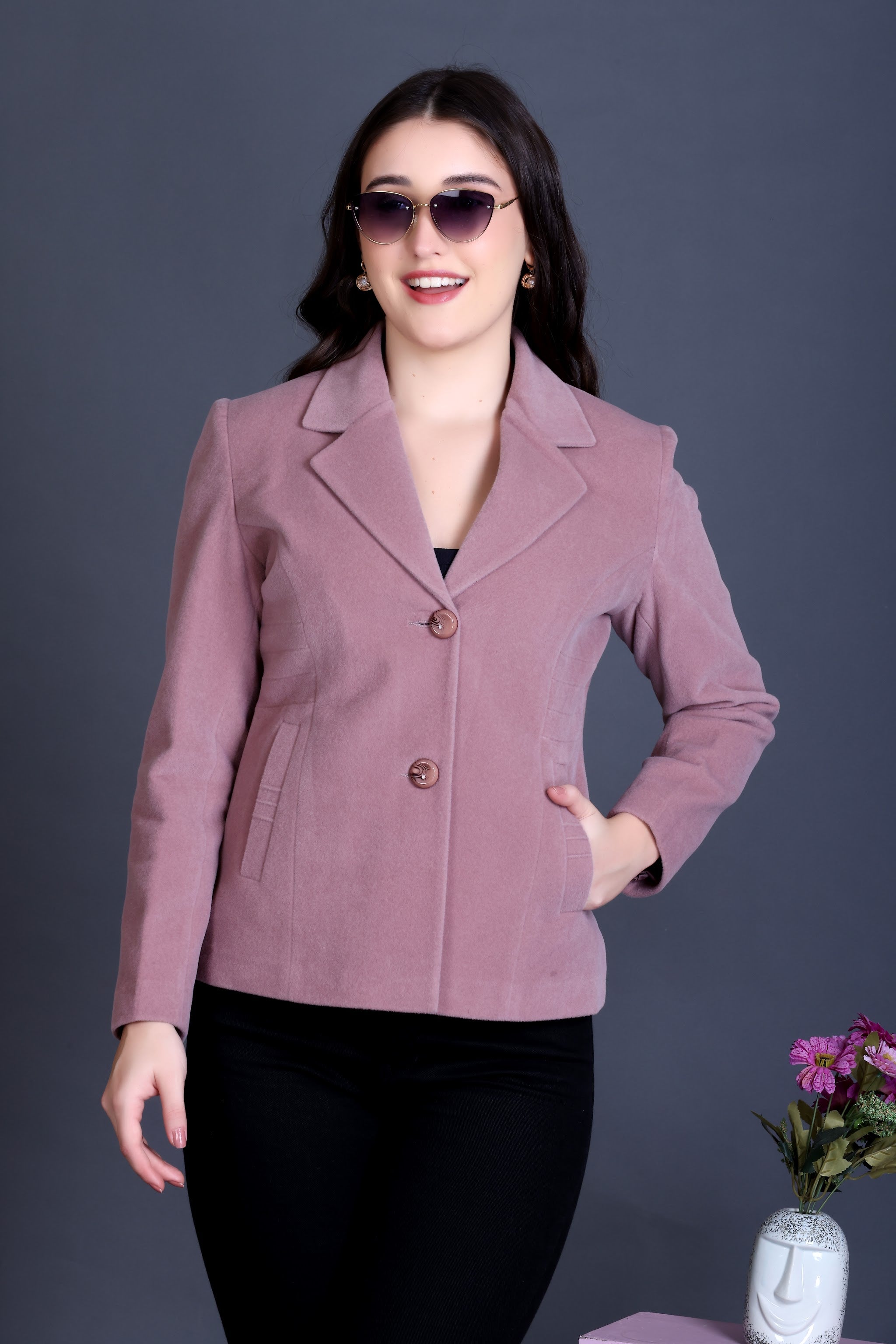 1054 Short Mauve Coat image 3