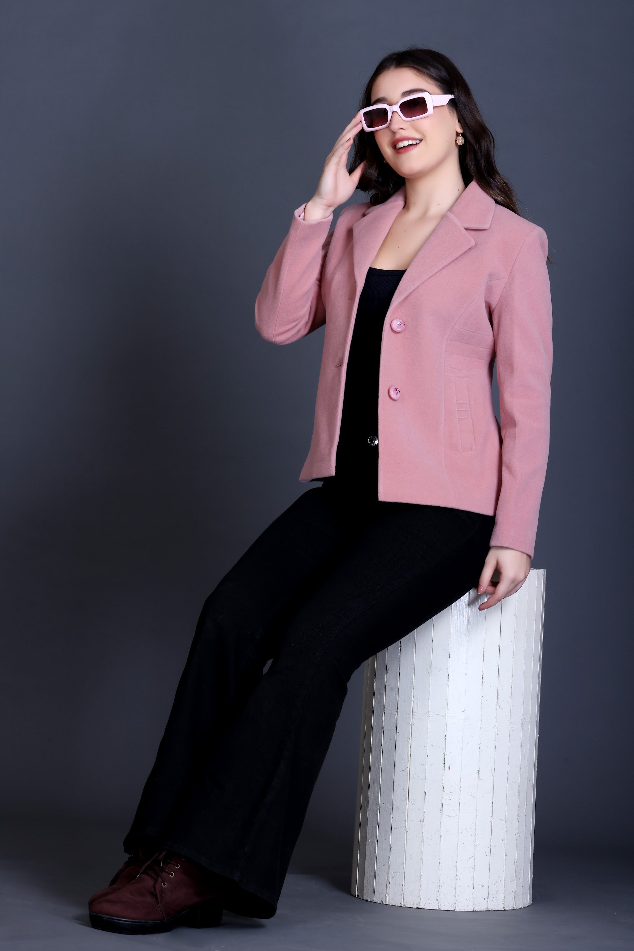 1054 Short Pink Coat image 2