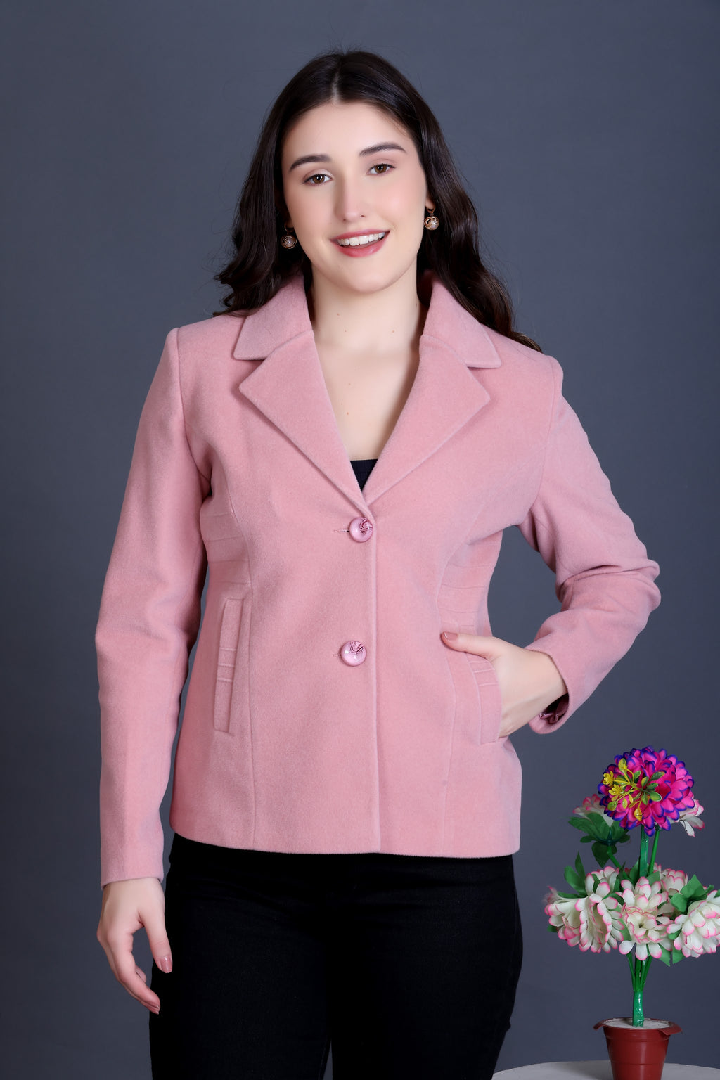1054 Short Pink Coat image 3