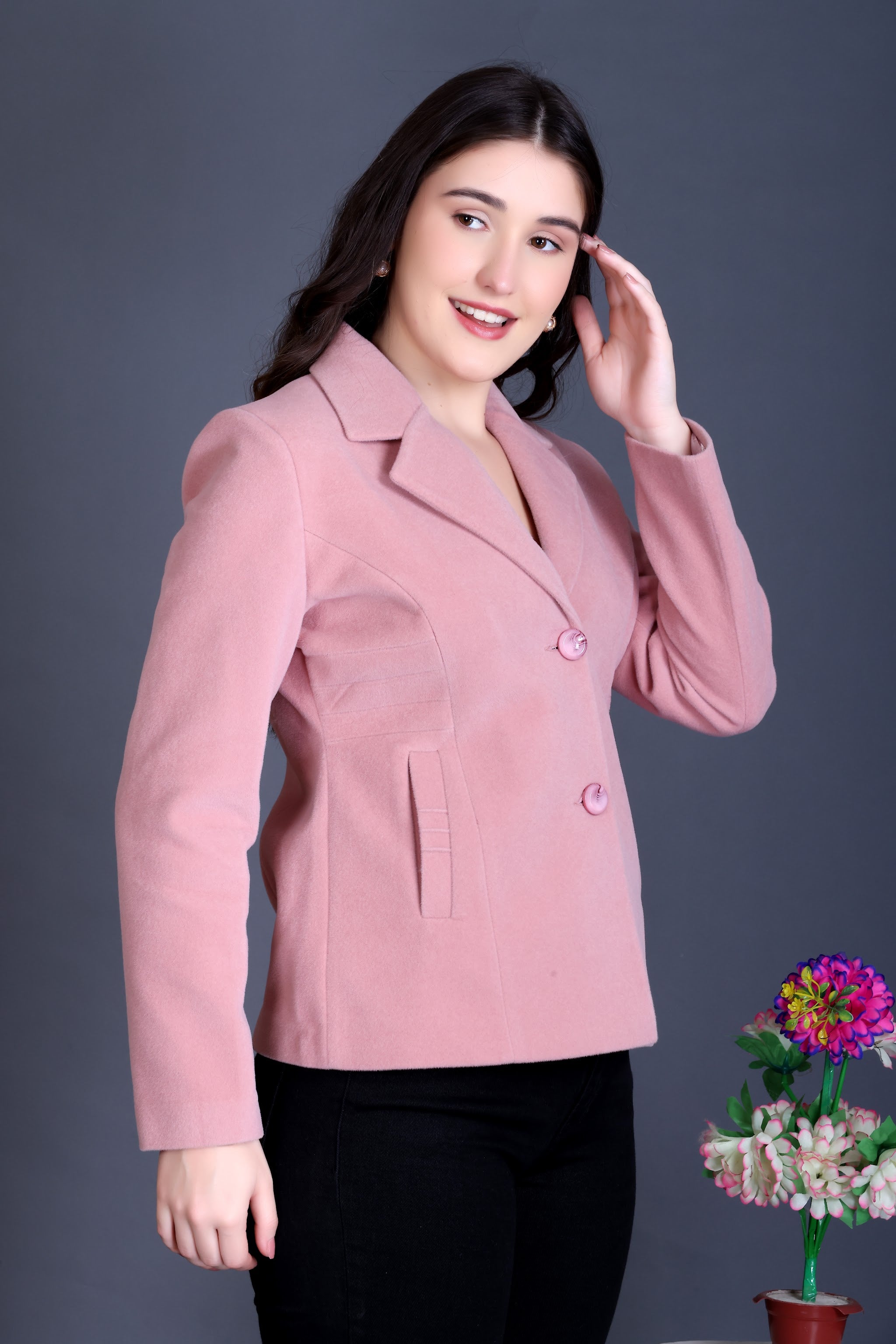 1054 Short Pink Coat image 5