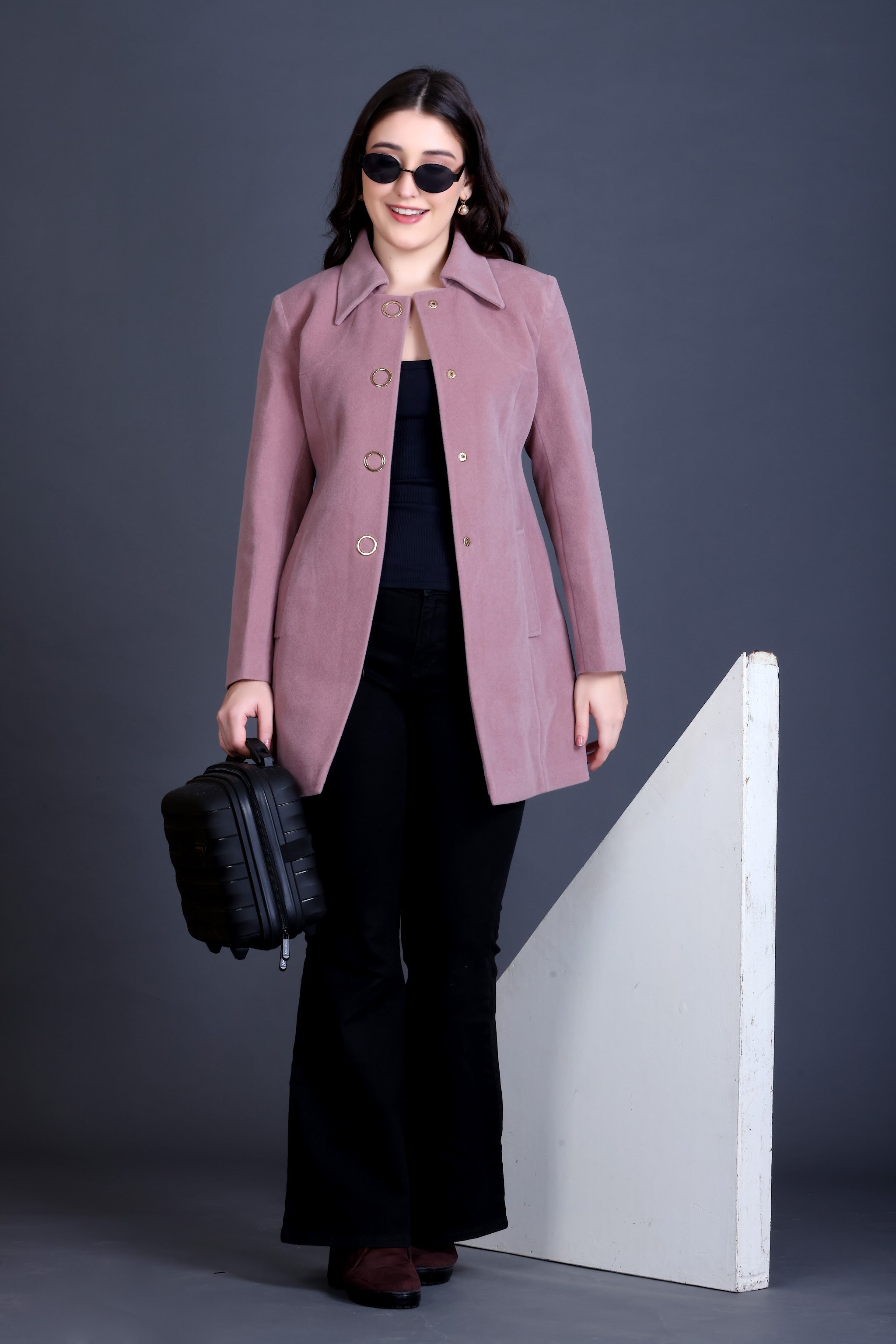 5049 Medium Mauve Coat front view