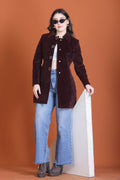 5049 Medium Wine Coat front view
