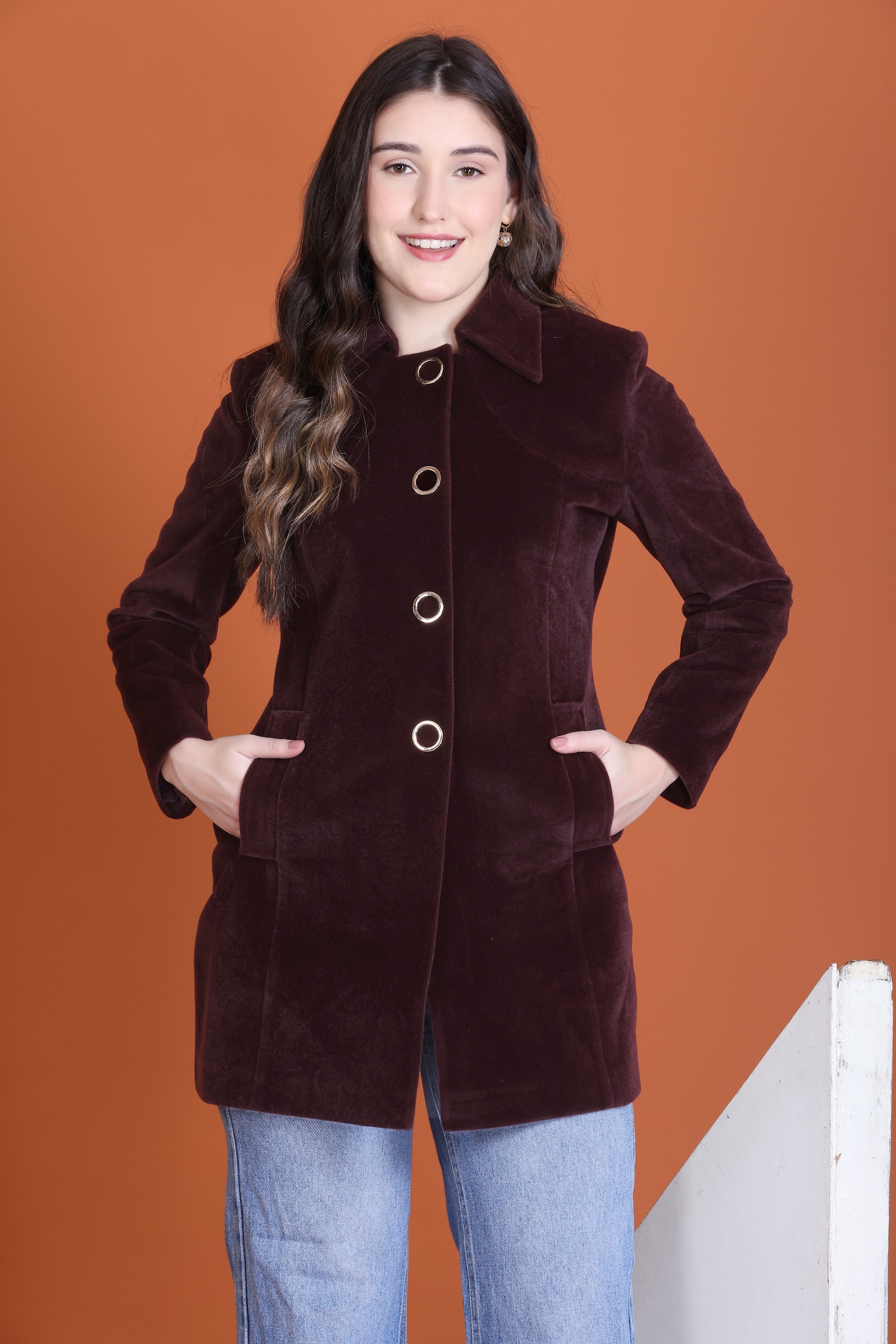 5049 Medium Wine Coat image 4