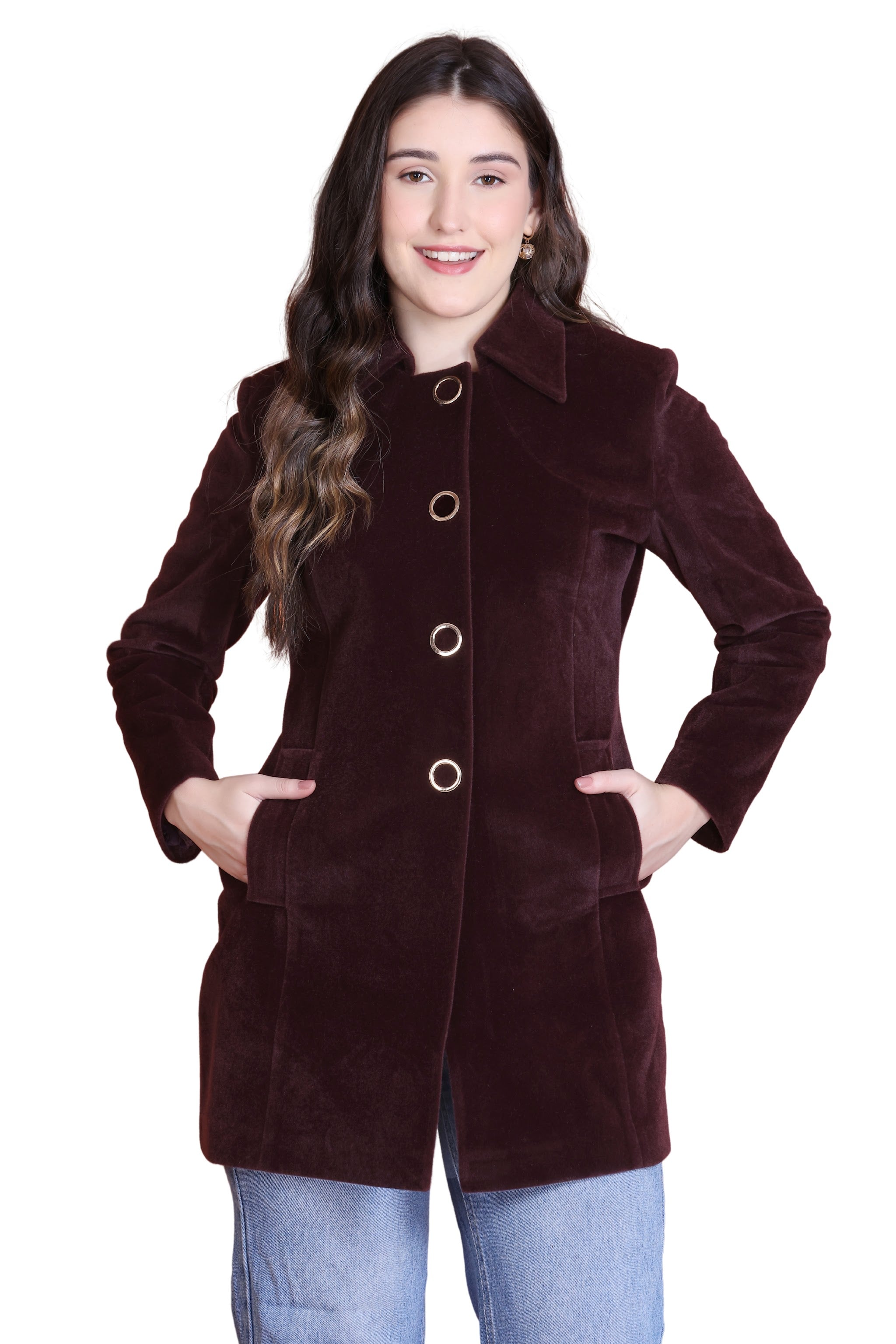 5049 Medium Wine Coat image 5