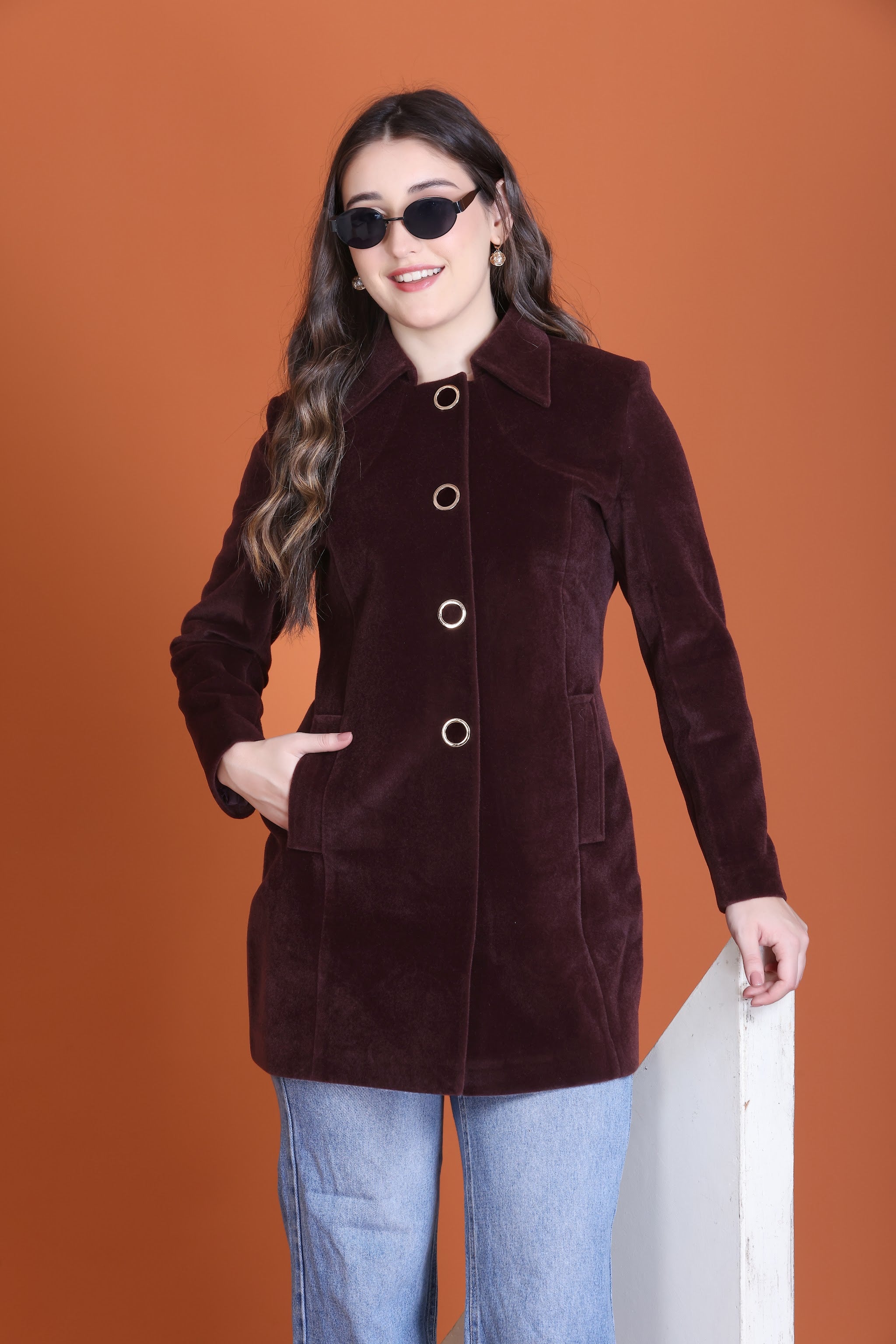 5049 Medium Wine Coat image 10