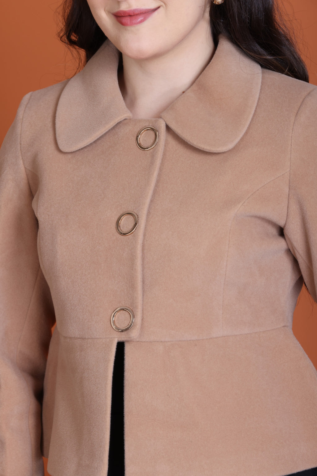 777 Cropped Camel Coat image 7