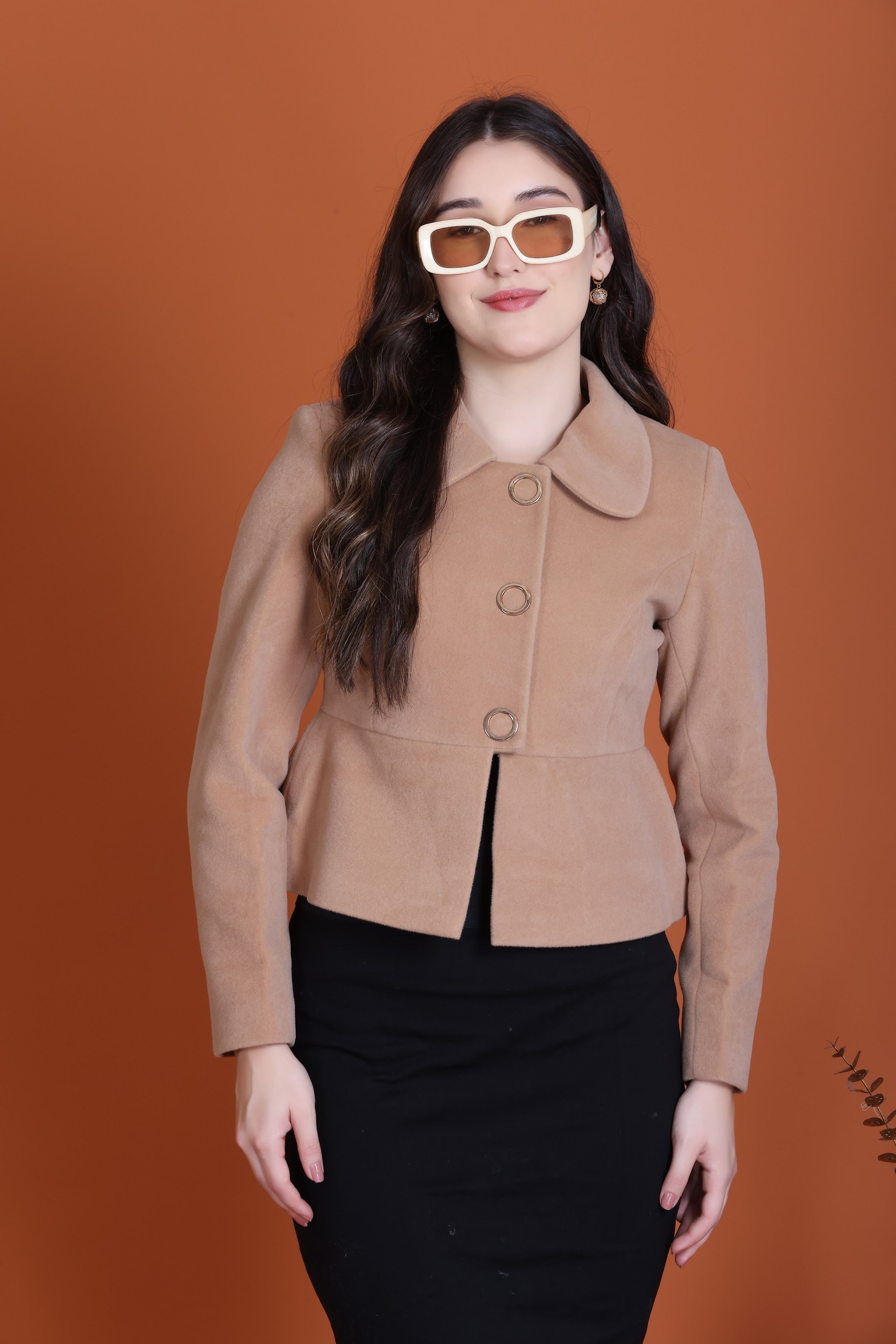 777 Cropped Camel Coat image 11