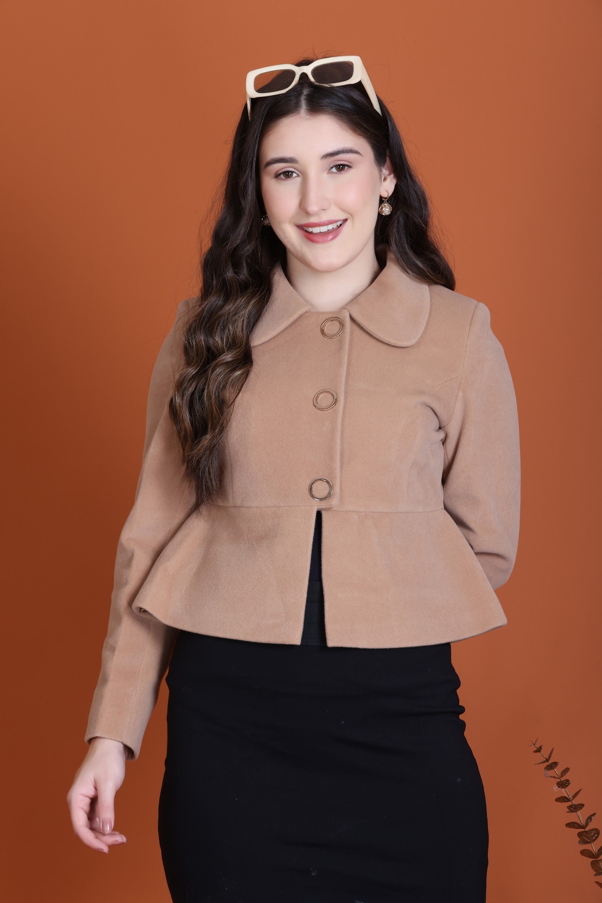 777 Cropped Camel Coat image 13