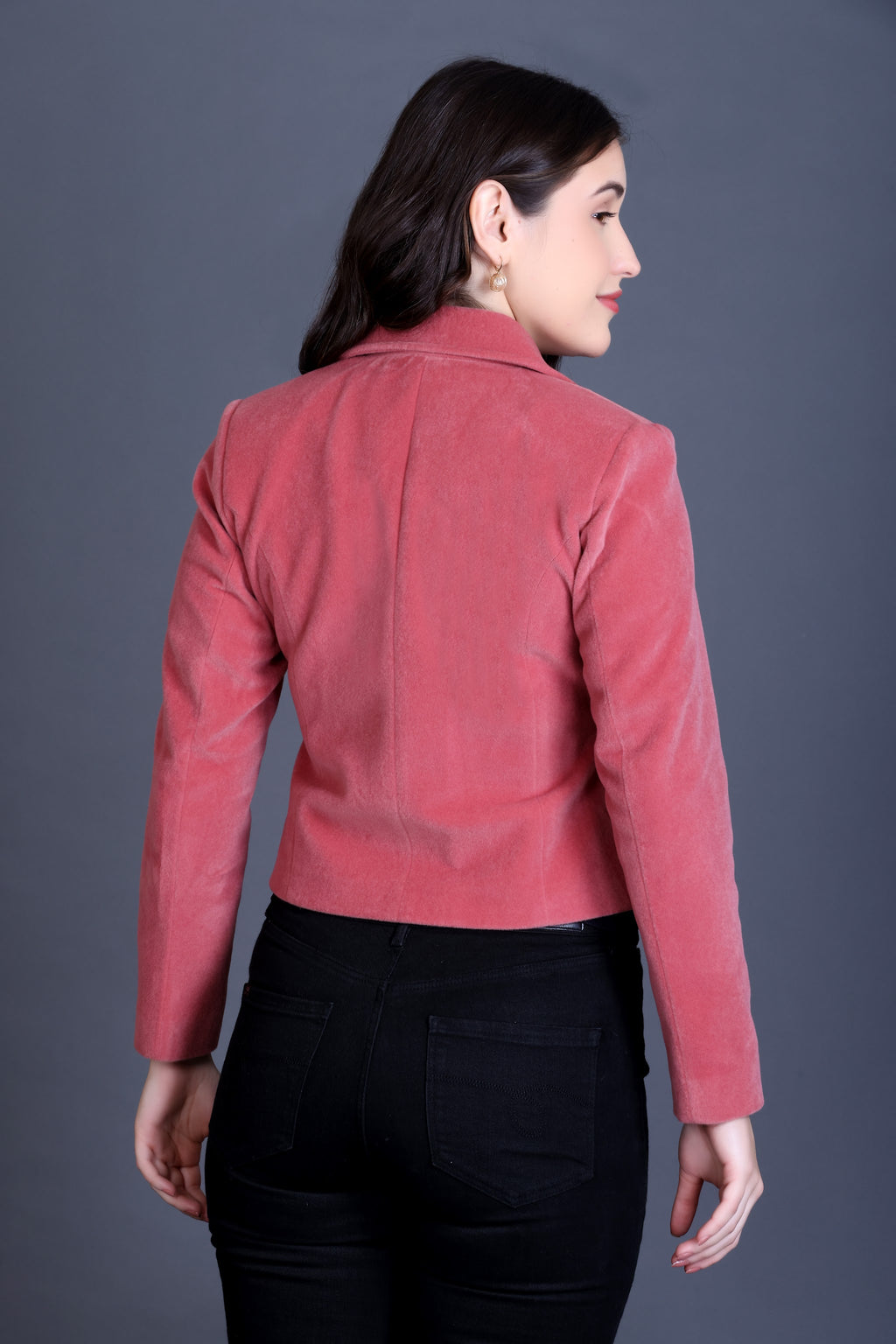 778 Cropped Baby Pink Coat image 8