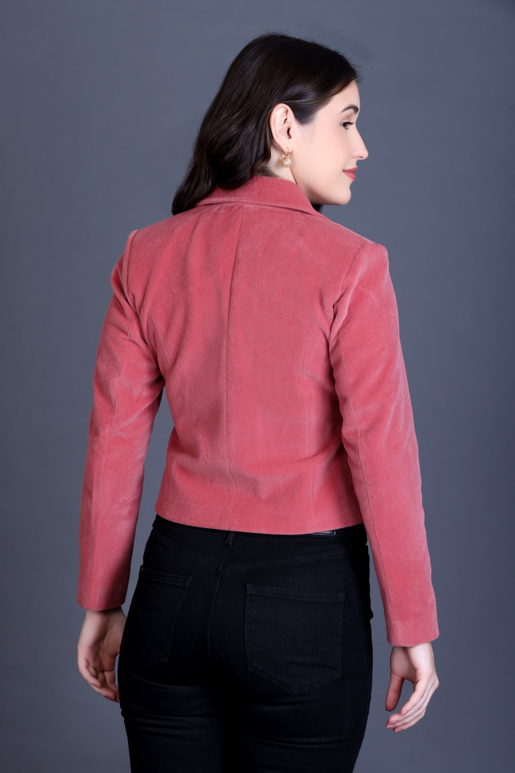 778 Cropped Baby Pink Coat image 8
