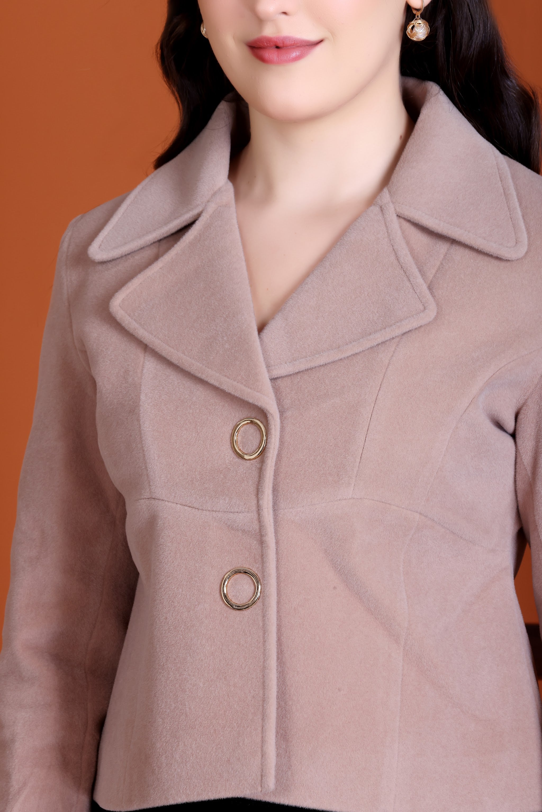 778 Cropped Light Camel Coat image 6