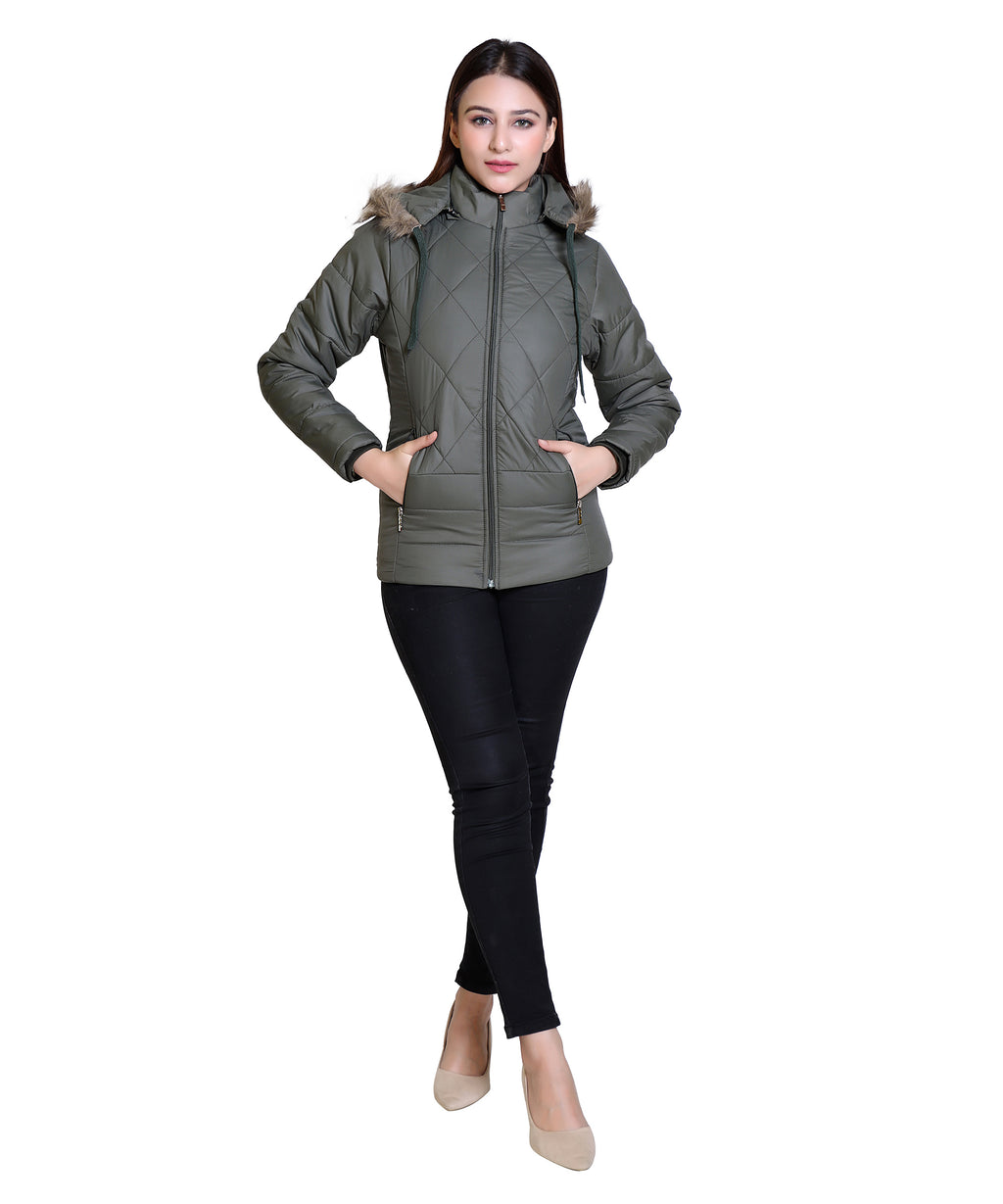 C11 Full Sleeve Olive Jacket front view