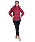 C12 Full Sleeve Maroon Jacket front view