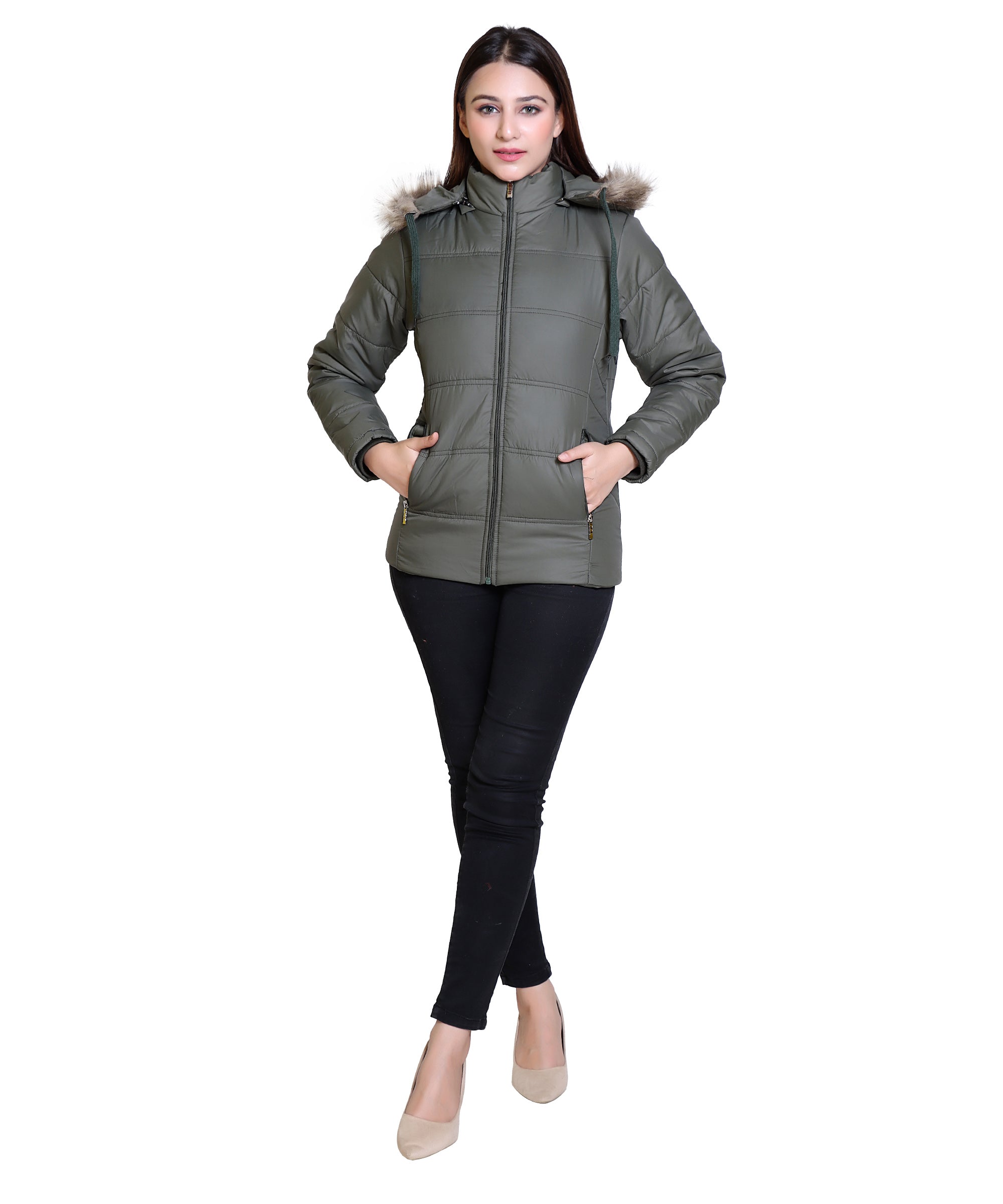 C12 Full Sleeve Olive Jacket front view