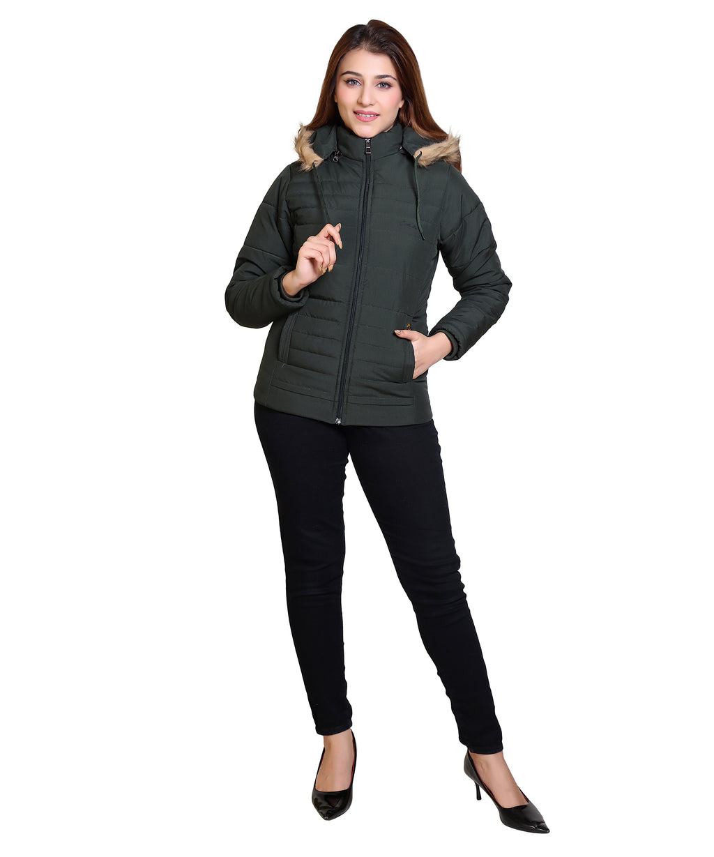 C14 Olive Jacket front view