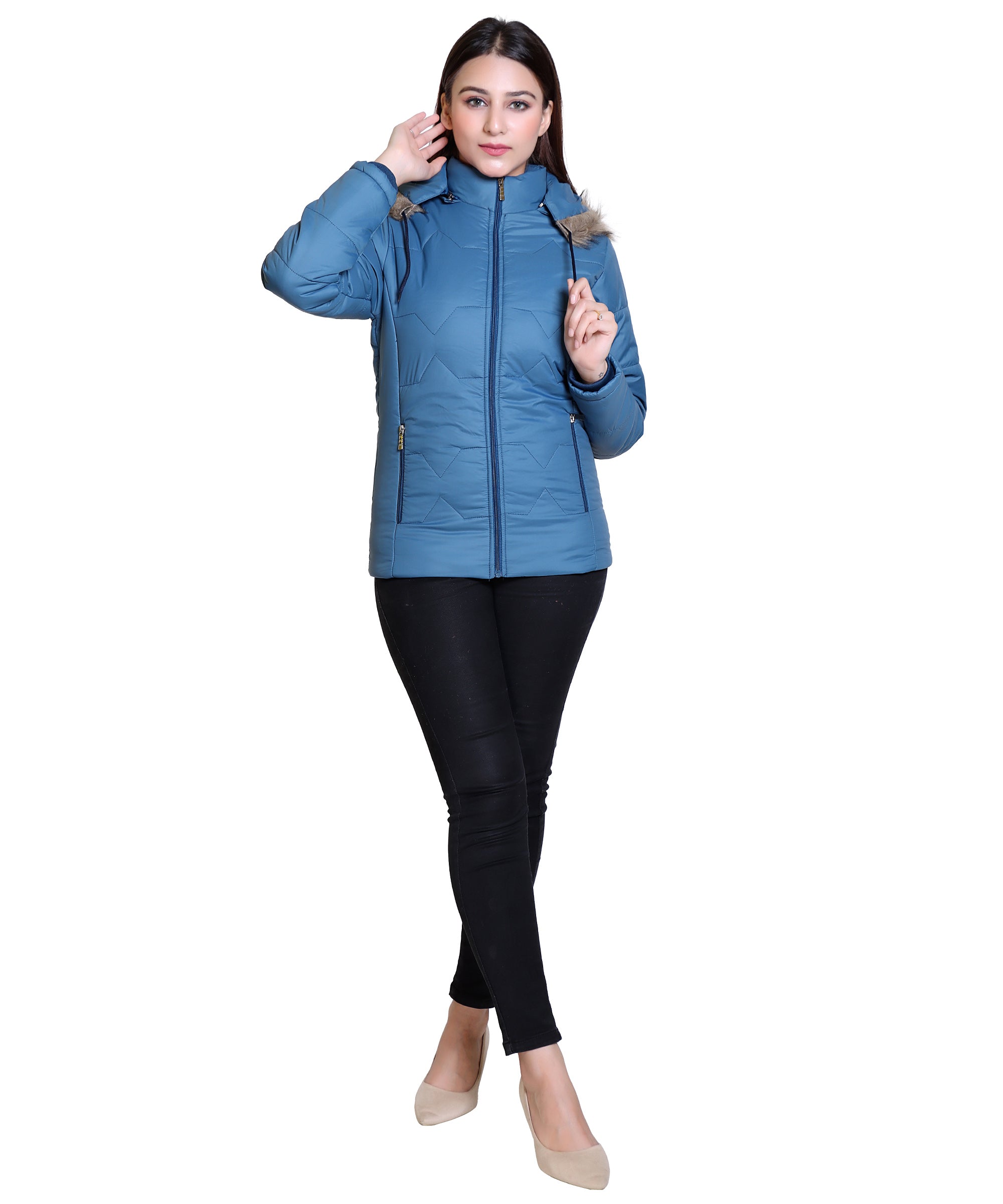 C9 Full Sleeve Air Force Blue Jacket front view